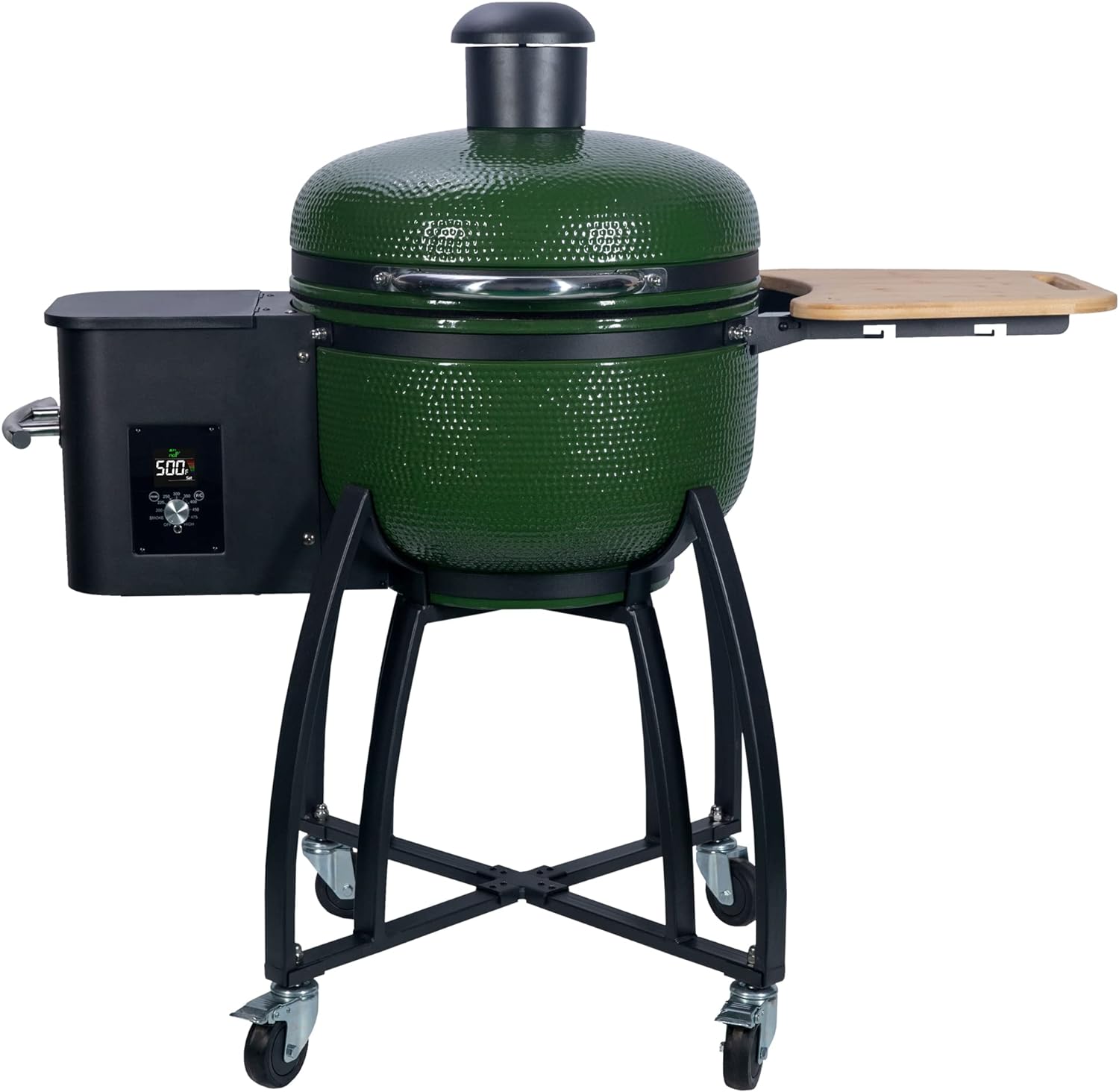 24 ceramic pellet grill charcoal grill cooker with 196 diameter gridiron double ceramic liner 4 in 1 smoked roasted bbq