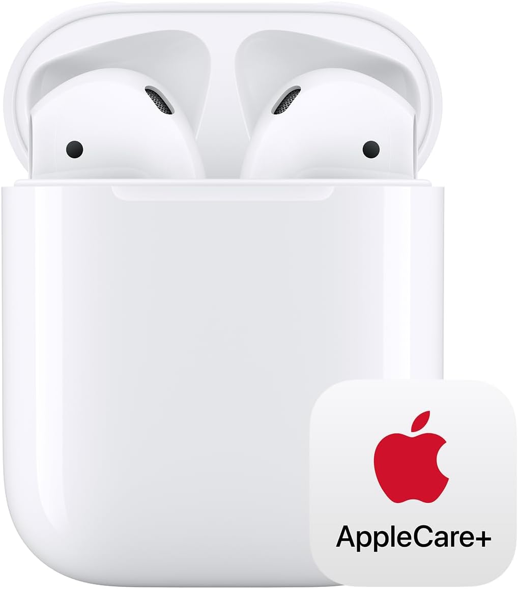 apple airpods 2nd generation wireless earbuds with lightning charging case with applecare 2 years