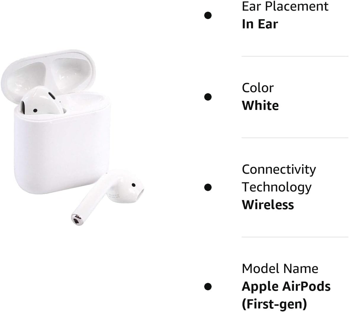 Apple Airpods Wireless Bluetooth In-Ear Headset w/ Charging Case MMEF2AM/A (Renewed)