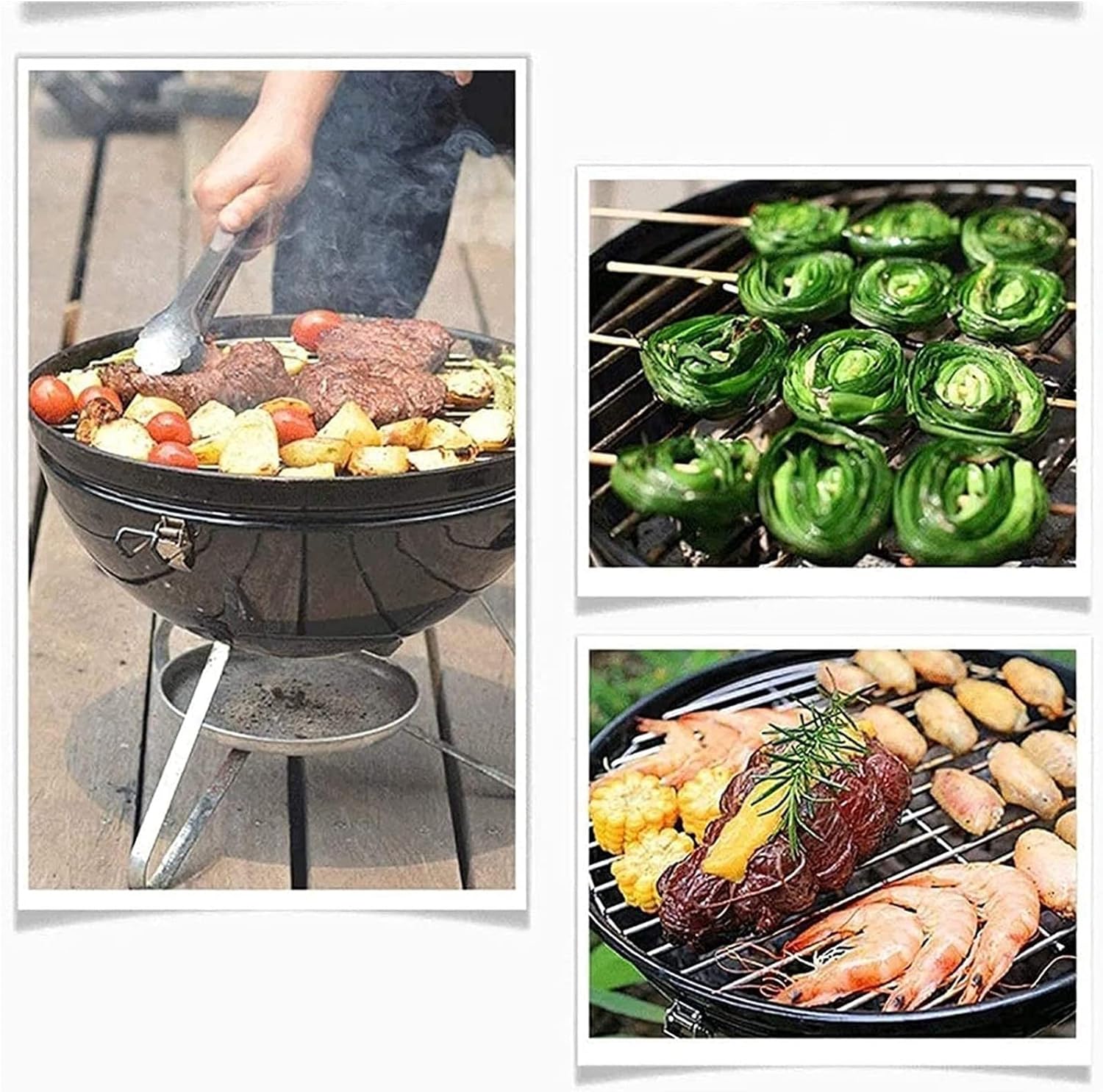 Barbecue Oven, Thickened Outdoor Stainless Steel Enamel Barbecue House Barbecue Shelf, Charcoal Stove,A