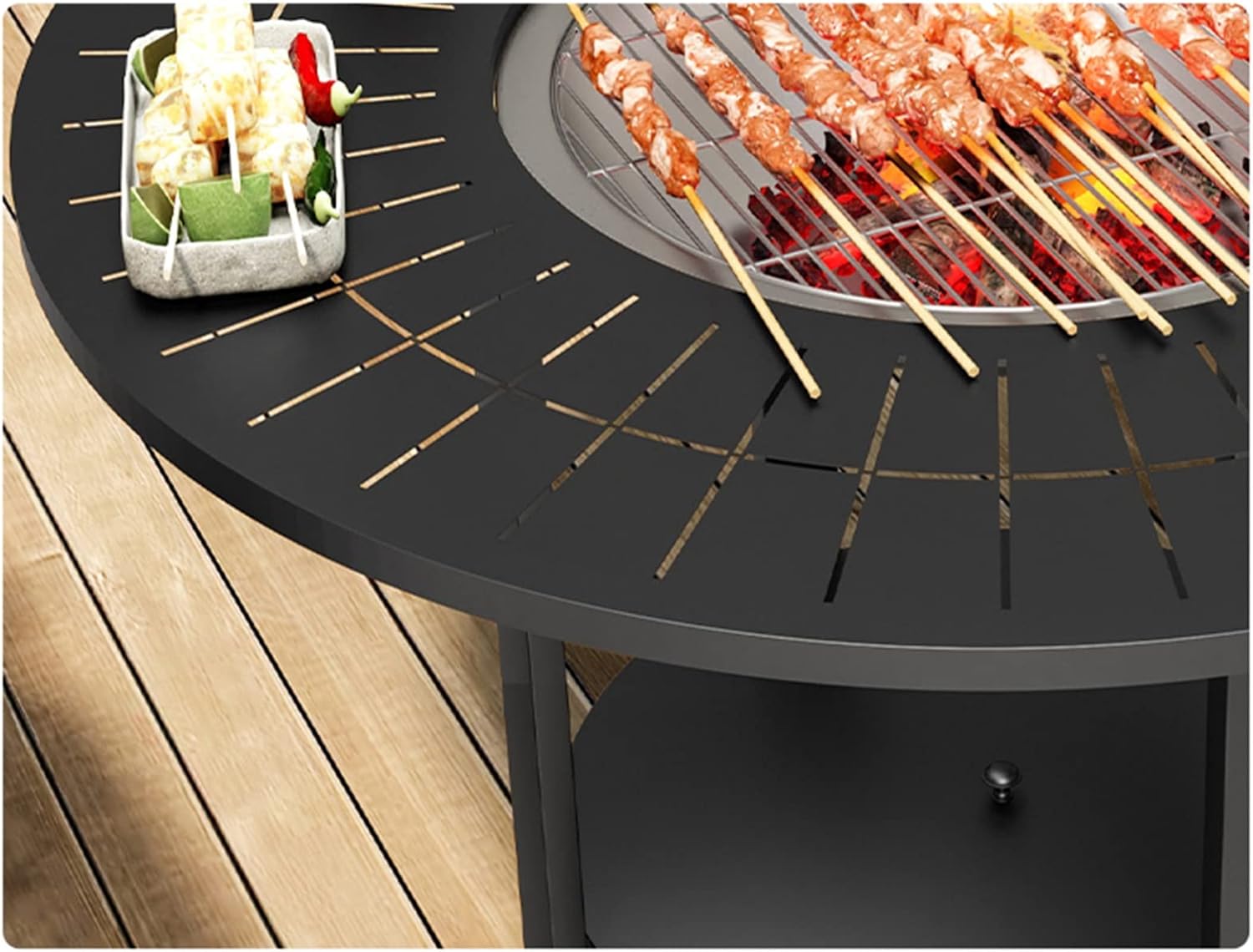 barbecue stove fire pits table garden barbecue table barbecue rack outdoor balcony barbecue table villa garden barbecue 1 2