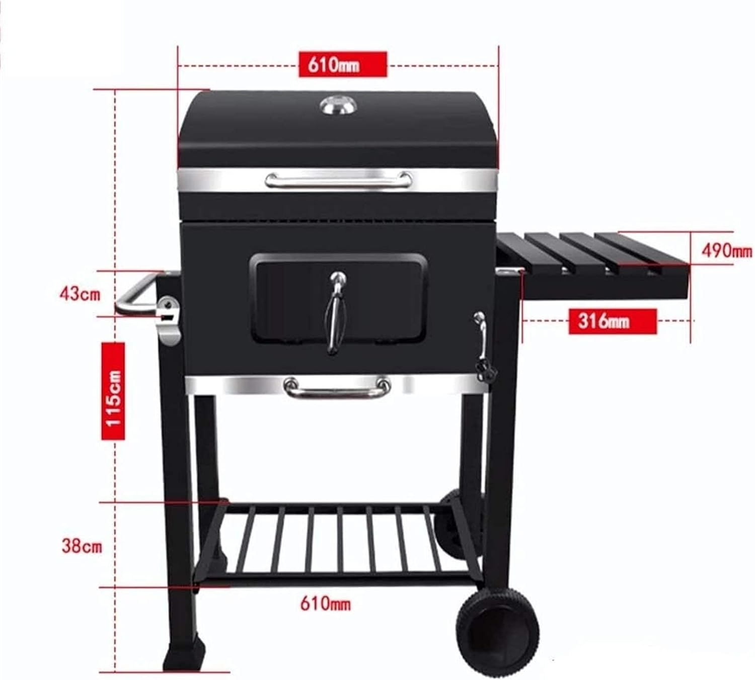 Charcoal Grill Premium Charcoal Grill Cast Iron Grill Large Picnics Barbecue Charcoal Barbecue Stove Home Barbecue Grill for More Than 5 People