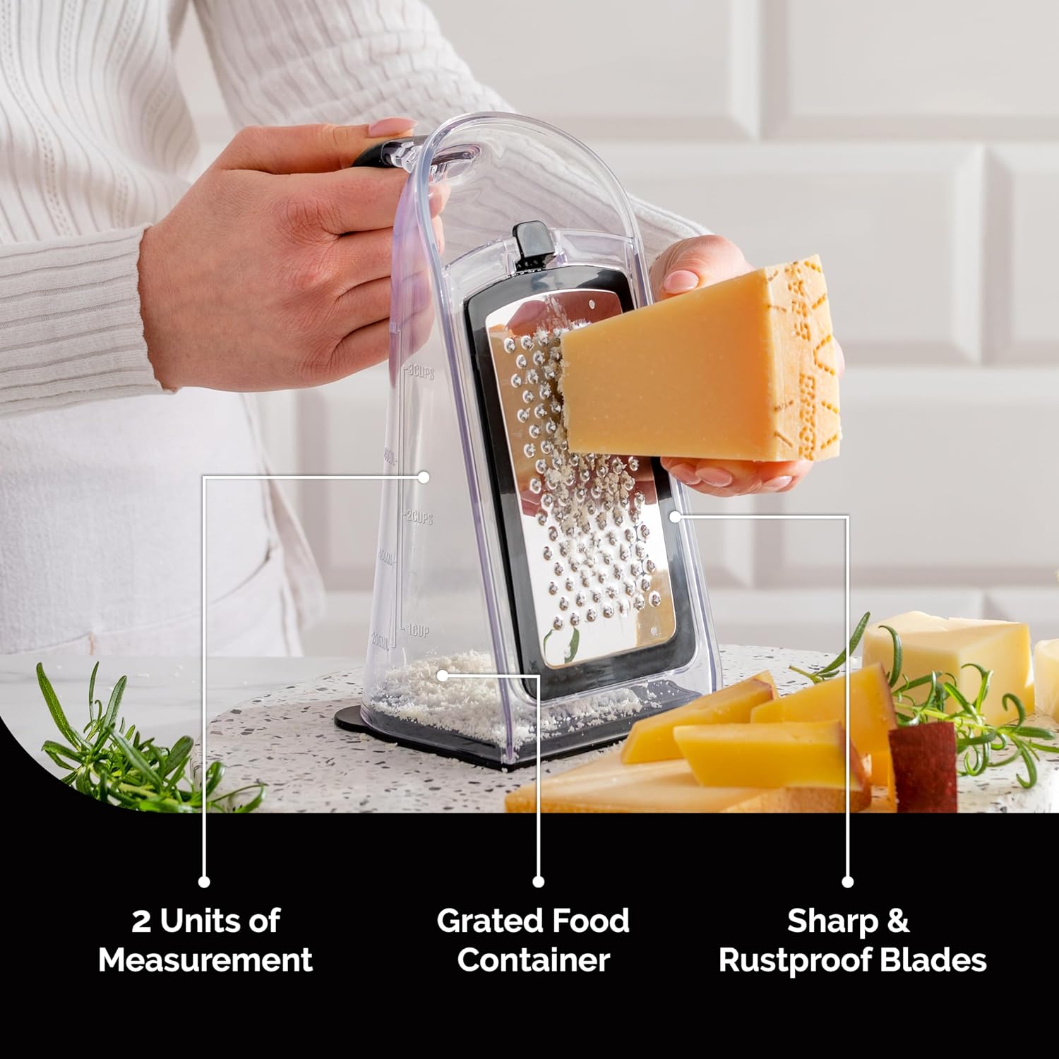 cheese grater with garlic crusher box grater cheese shredder cheese grater with handle graters for kitchen stainless ste 2