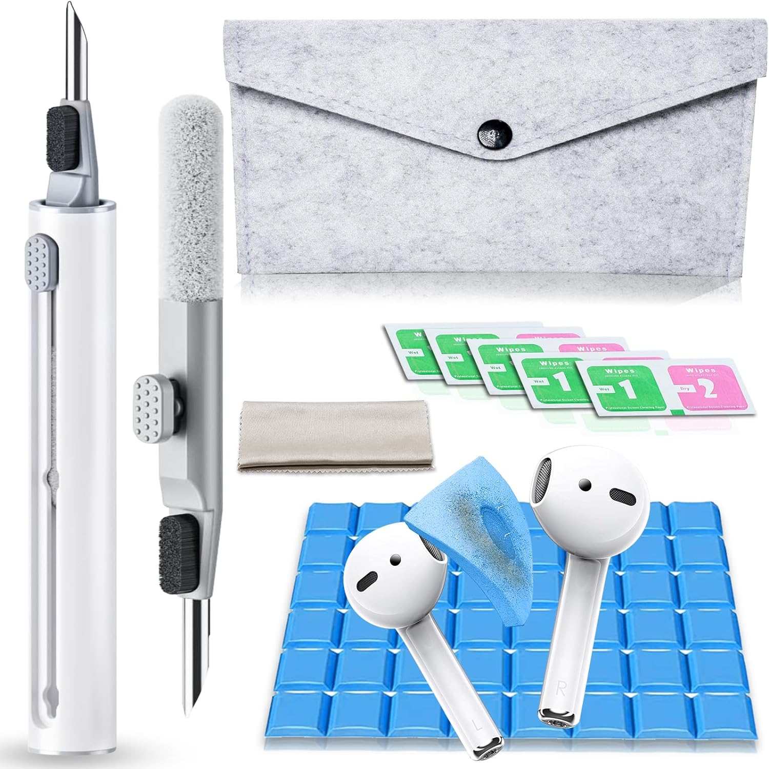 cleaner kit for airpods earbuds cleaning kit for airpods pro 1 2 3 phone cleaner kit with brush for bluetooth earbuds cl