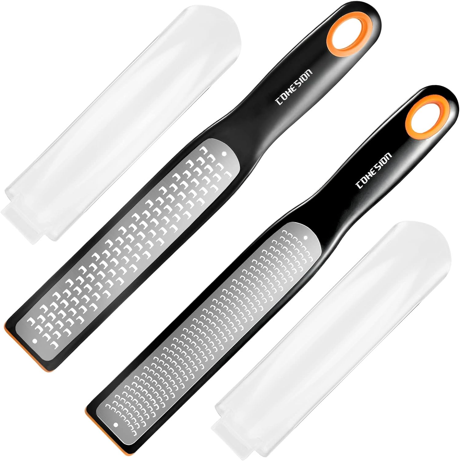 cohesion etched zester grater set of 2 kitchen zester tool for lemon cheese garlic ginger nutmeg chocolate fruits vegeta