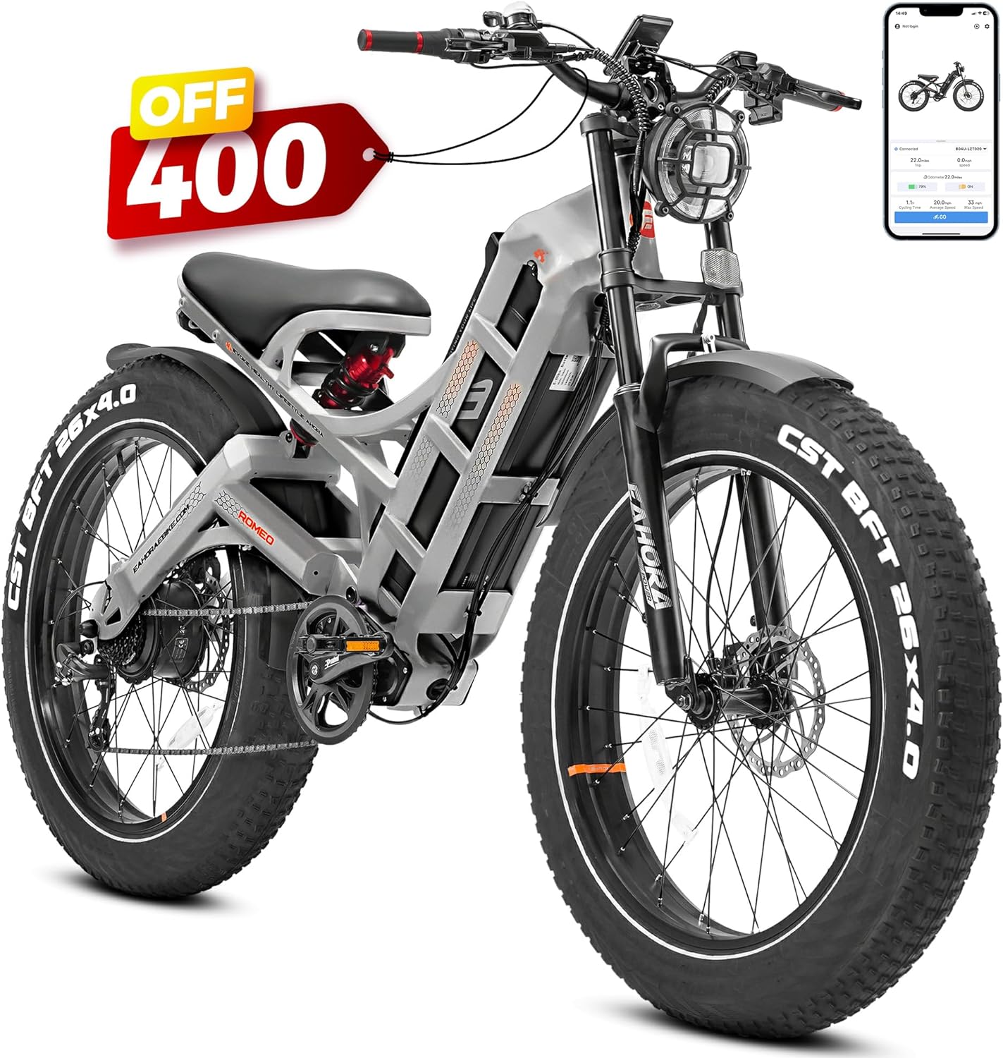 eahora romeoromeo pro 2024 latest release electirc bike 60ah peak 1200w1600w electric mountain bike100 200miles long ran