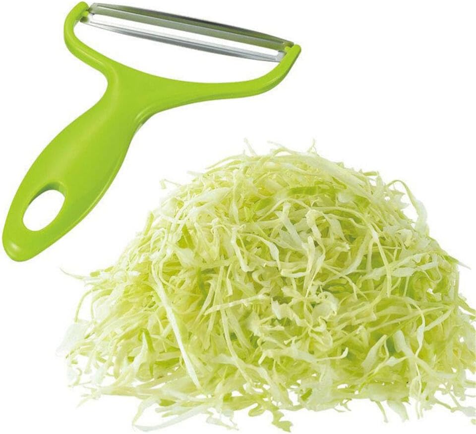 Green Cabbage Shredder,Vegetable Cutter Cabbage Slicer,Stainless Steel Fruit Vegetable Potato Peeler Cabbage Graters Kitchen Must Have for Home Restaurants 18 * 12cm Kitchen Utensils and Gadgets