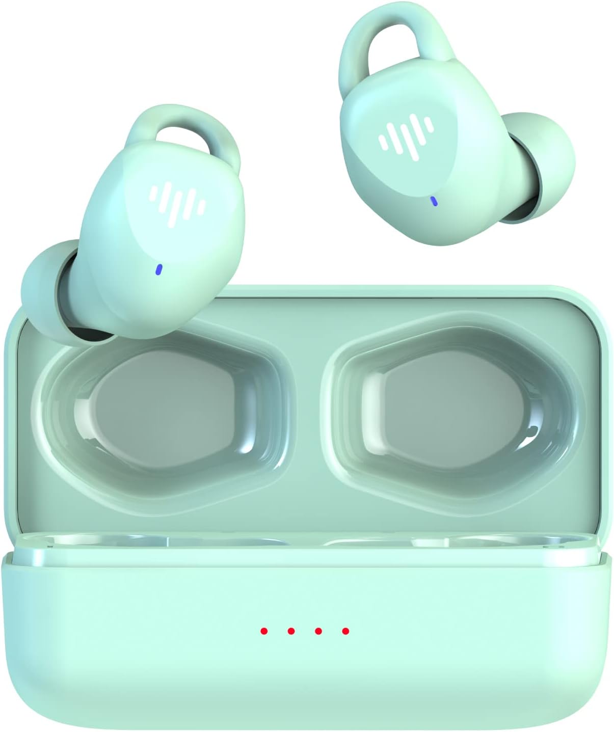 iLuv myBuds Fit Sports Wireless Earbuds, Secure Earhooks, Bluetooth, Microphone, IPX7 Waterproof Protection, Compatible with Apple  Android, Includes Charging Case and 4 Ear Tips, TS100 Mint…