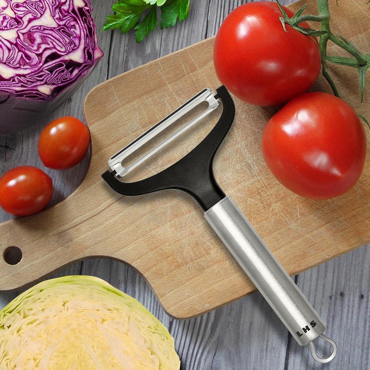 lhs cabbage peeler for kitchen wide mouth vegetable peeler stainless steel fruit shredder slicer with non slip handle an 2