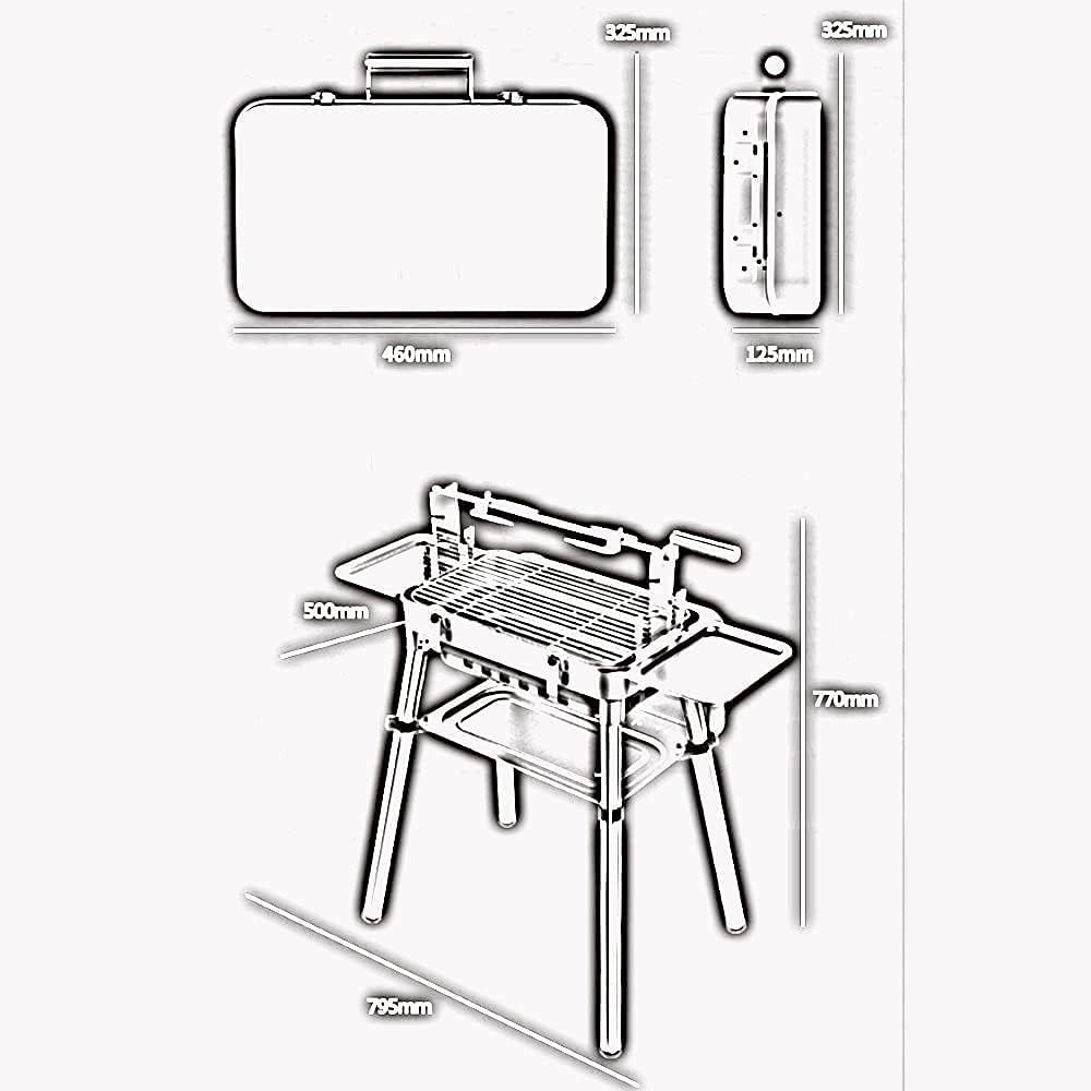 myhzh home outdoor barbecue stove car charcoal grill outdoor portable portable barbecue villa garden barbecue folding ov 1