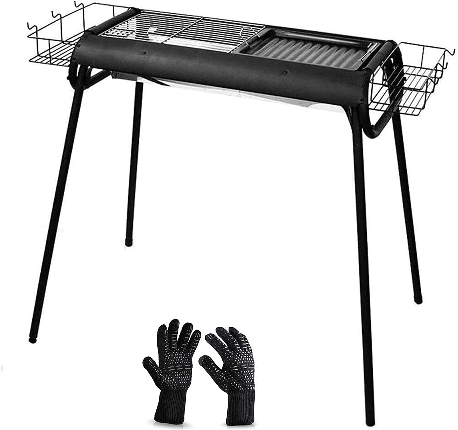 myhzh home outdoor outdoor indoor barbecue charcoal grilling stainless steel charcoal barbecue for household 3 5 people