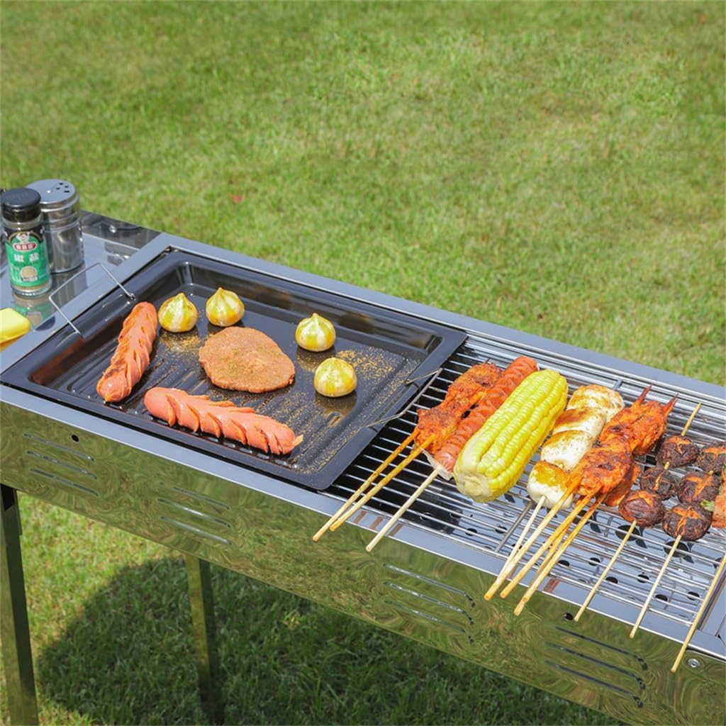 Outdoor Household Stainless Steel Barbecue Rack Folding Charcoal Barbecue Stove Independent Carbon