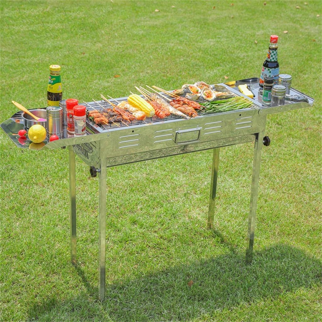 outdoor household stainless steel barbecue rack folding charcoal barbecue stove independent carbon 3