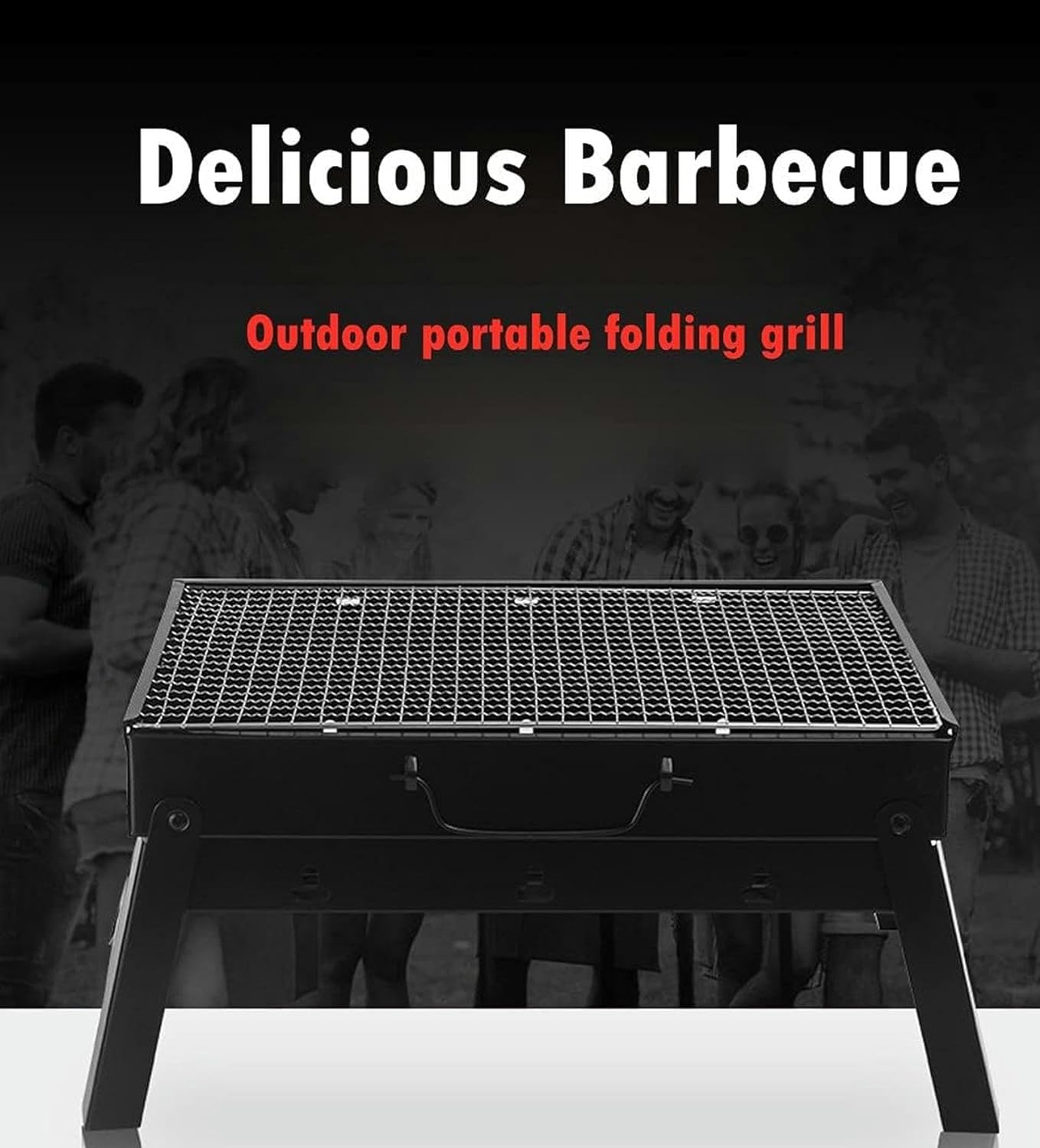 Outsoor Portable Folding Grills Stainless Steel Small Barbecue Stove Charcoal BBQ Grill Patio Camping Picnic Burner Foldable