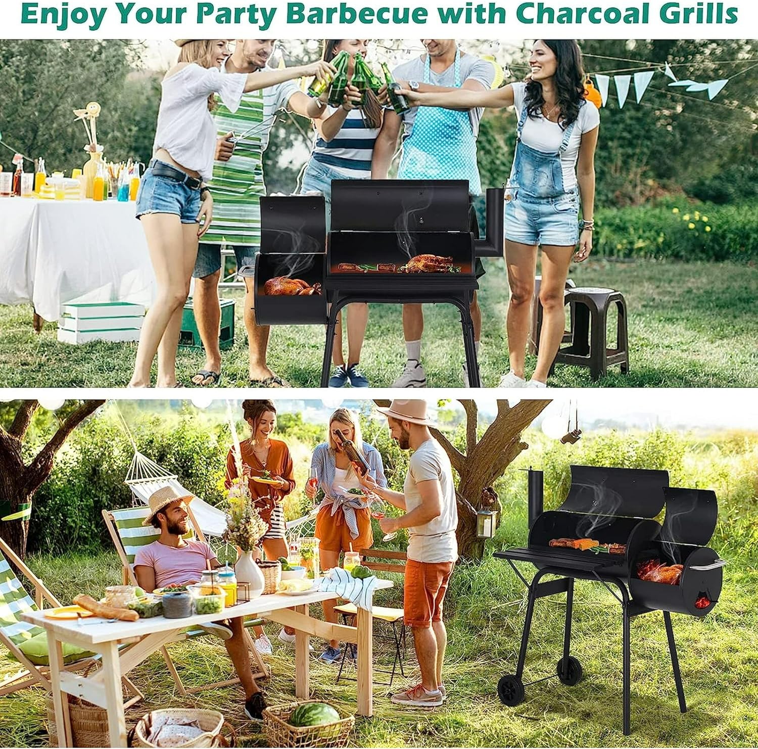 portable barbecue charcoal grill metal 2