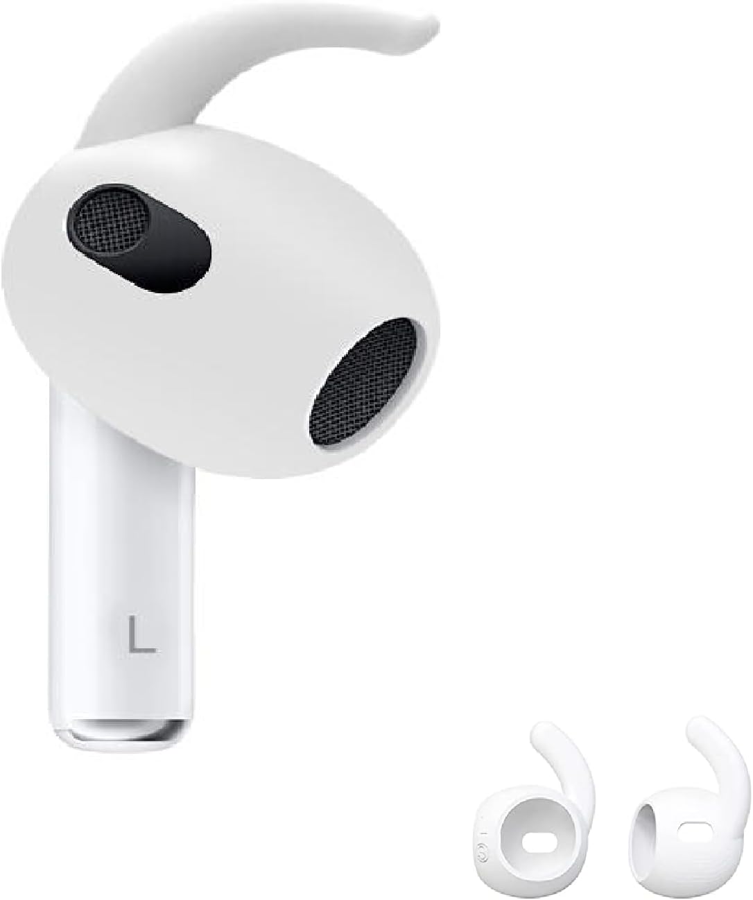 Single Replacement Left Earbud for AirPods (3rd Generation),Only Left AirPods 3rd Replacement with Detachable Ear Hooks Left Ear Side,Left airpod Replacement 3rd Generation