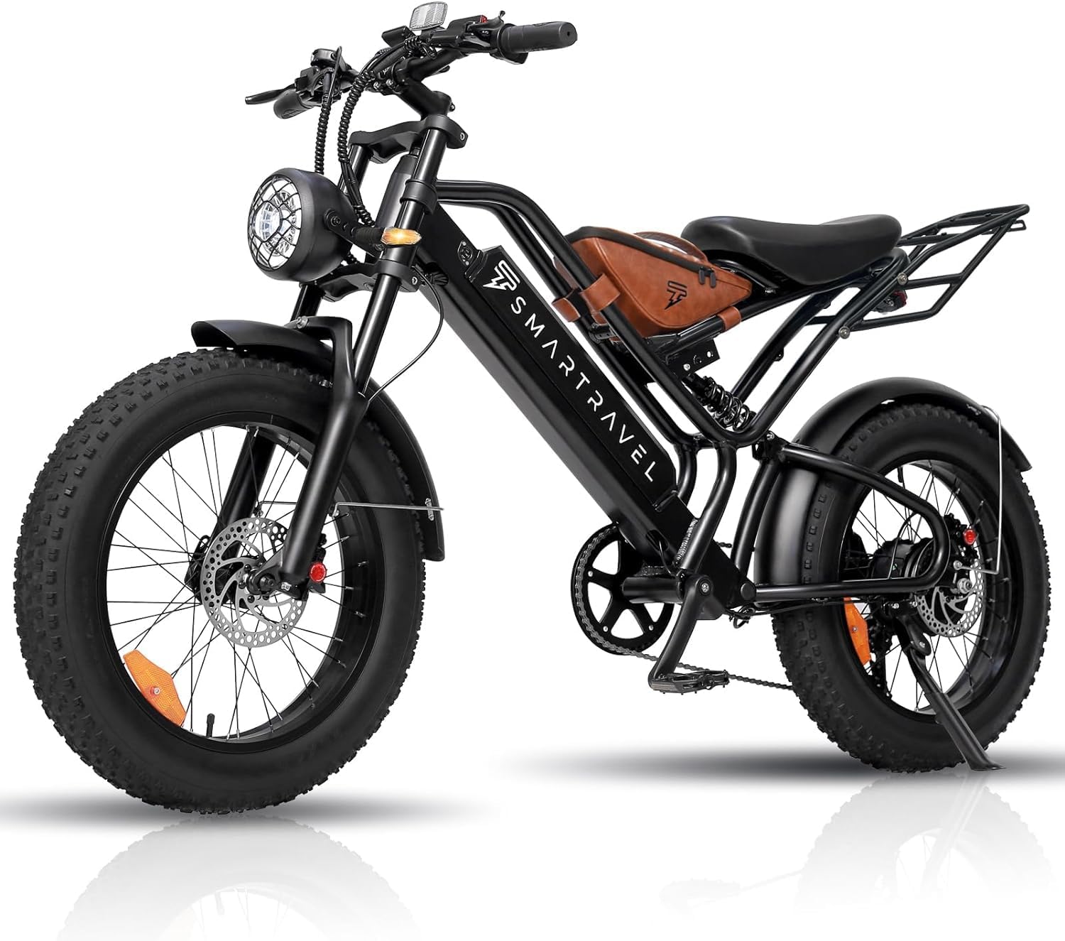 smartravel dk400 electric bike for adultsebike with 1200w motor 48v175ah and up to 28mphsimano7 speed upgrade front turn