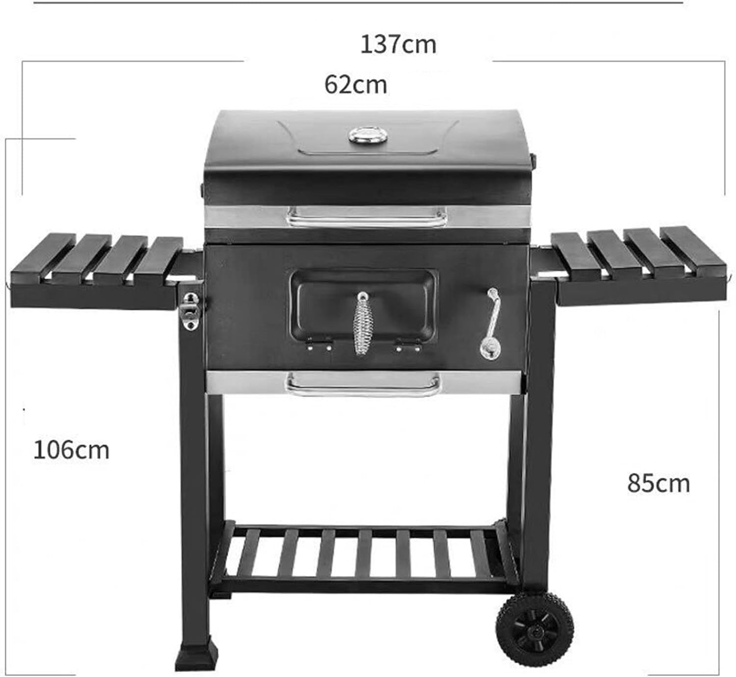 TAPHET Charcoal Grills Portable Easy To Install Oil Drum Stove Courtyard Large Square Grill Heating Stove BBQ Grill