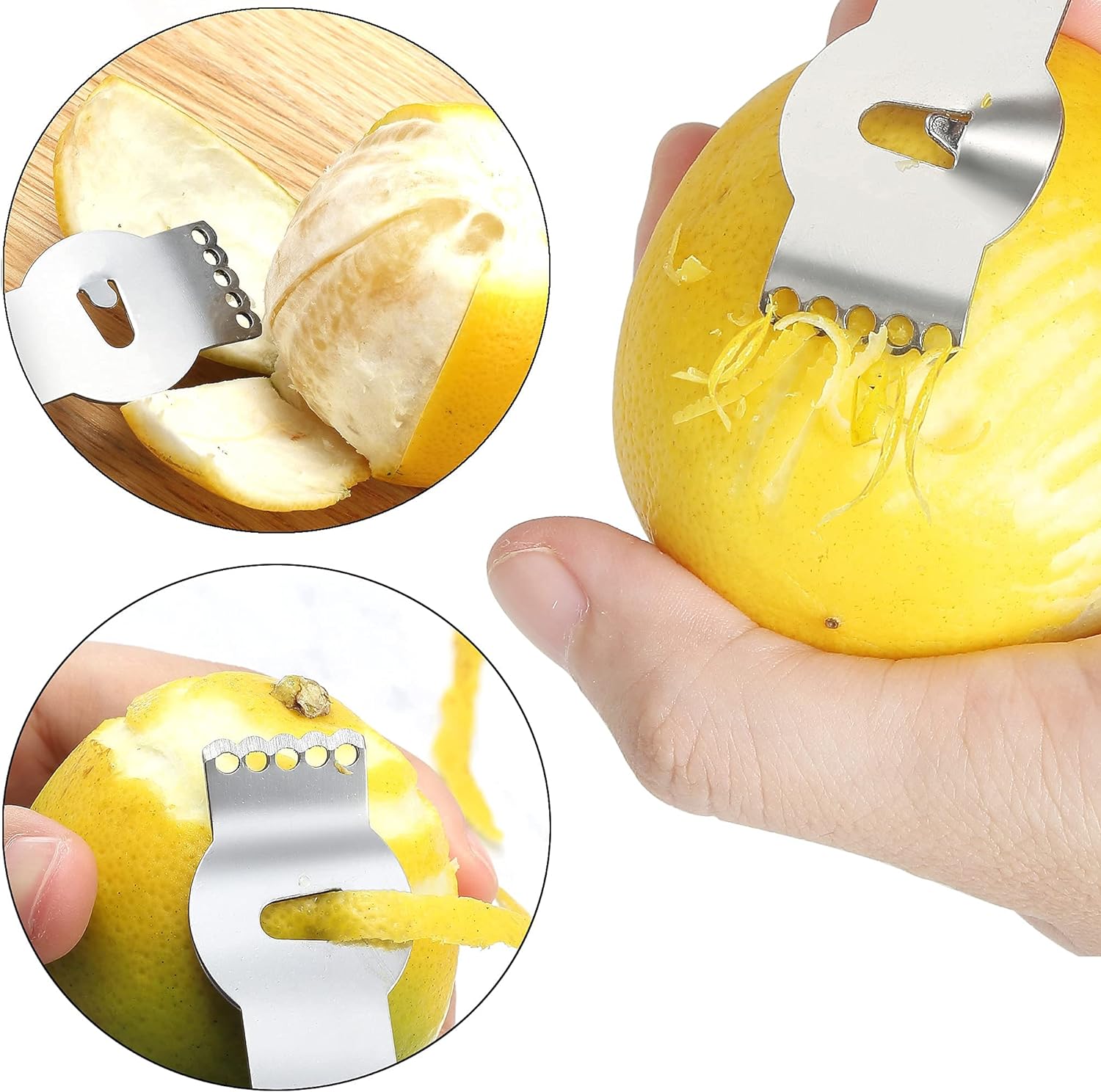 tongjude stainless steel cheese grater set set of 5 kitchen grater peeler slicer lemon zester with cleaning brush for ve 3