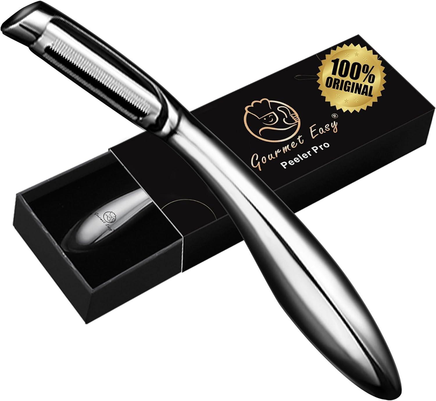 Ultra Sharp Stainless Steel Vegetable Peeler with Ergonomic Handle - 5 Year Warranty