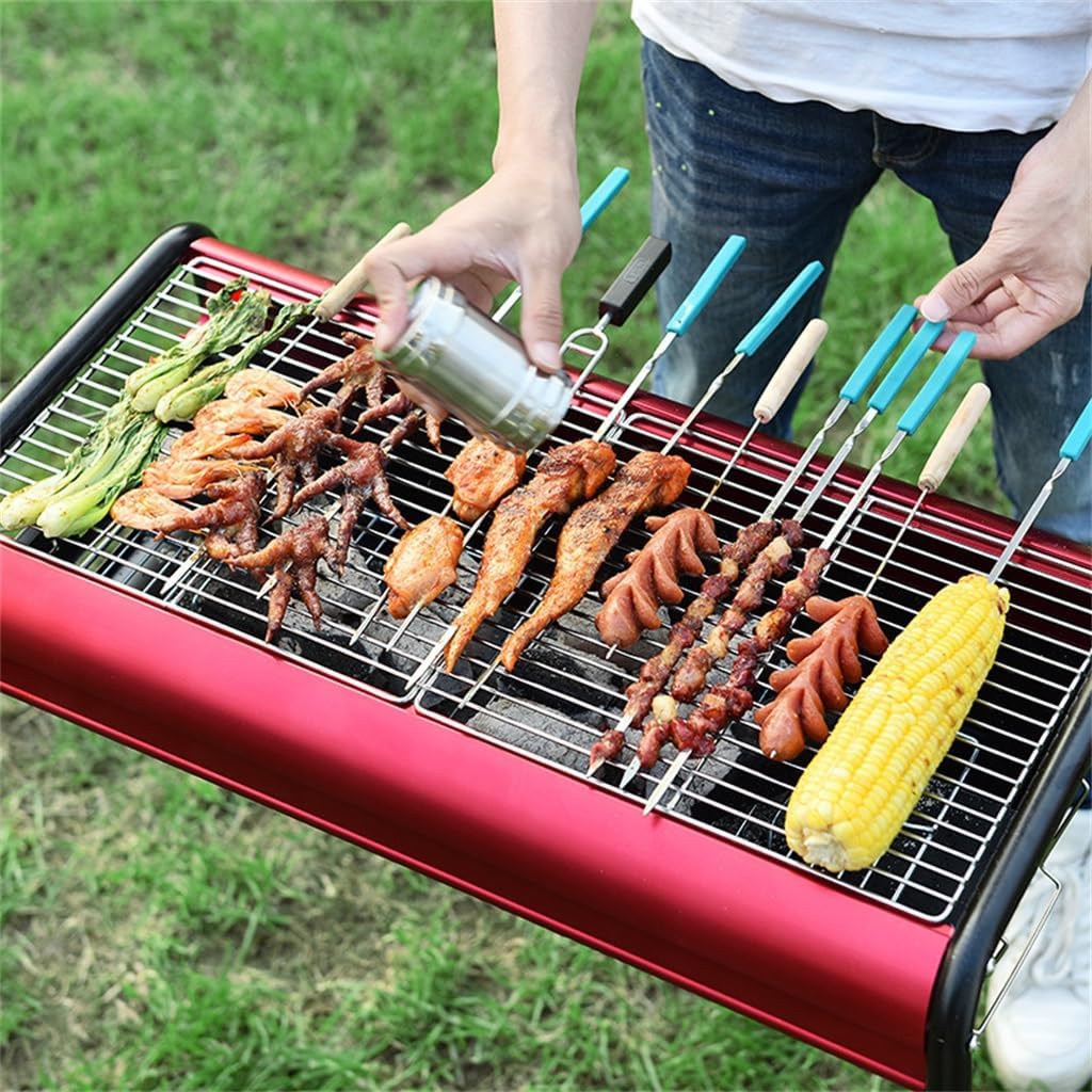 WSKDHD Complete Set of Outdoor Camping Carbon Barbecue Grill Home Charcoal Barbecue Grill Barbecue Rack