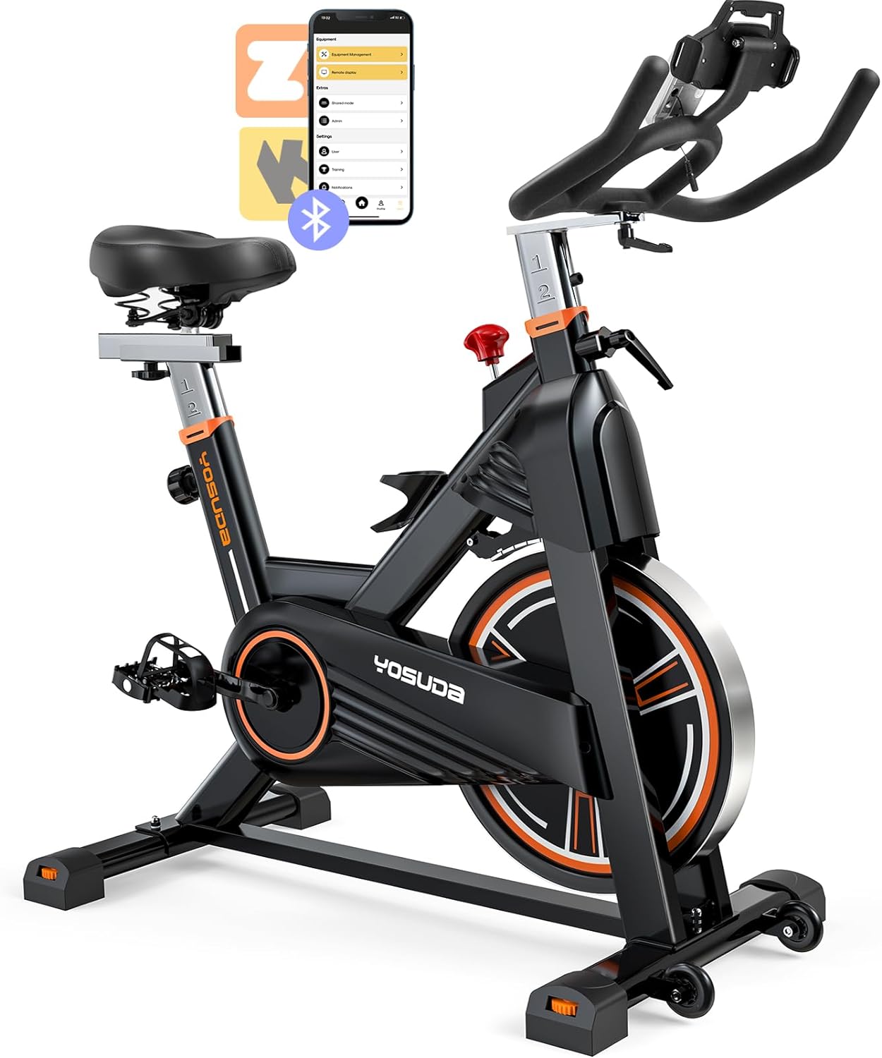 yosuda pro magnetic exercise bike 400lbs350lbs330lbs indoor cycling bike stationary with comfortable seat cushion silent